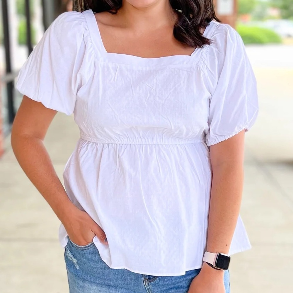 Michelle McDowell Snow Gracie Top White NWT Size Women’s XL